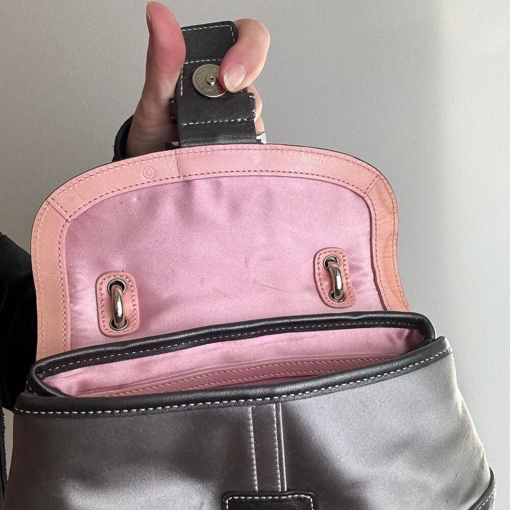 Coach Women's Grey and Silver Bag - Picture 7 of 8
